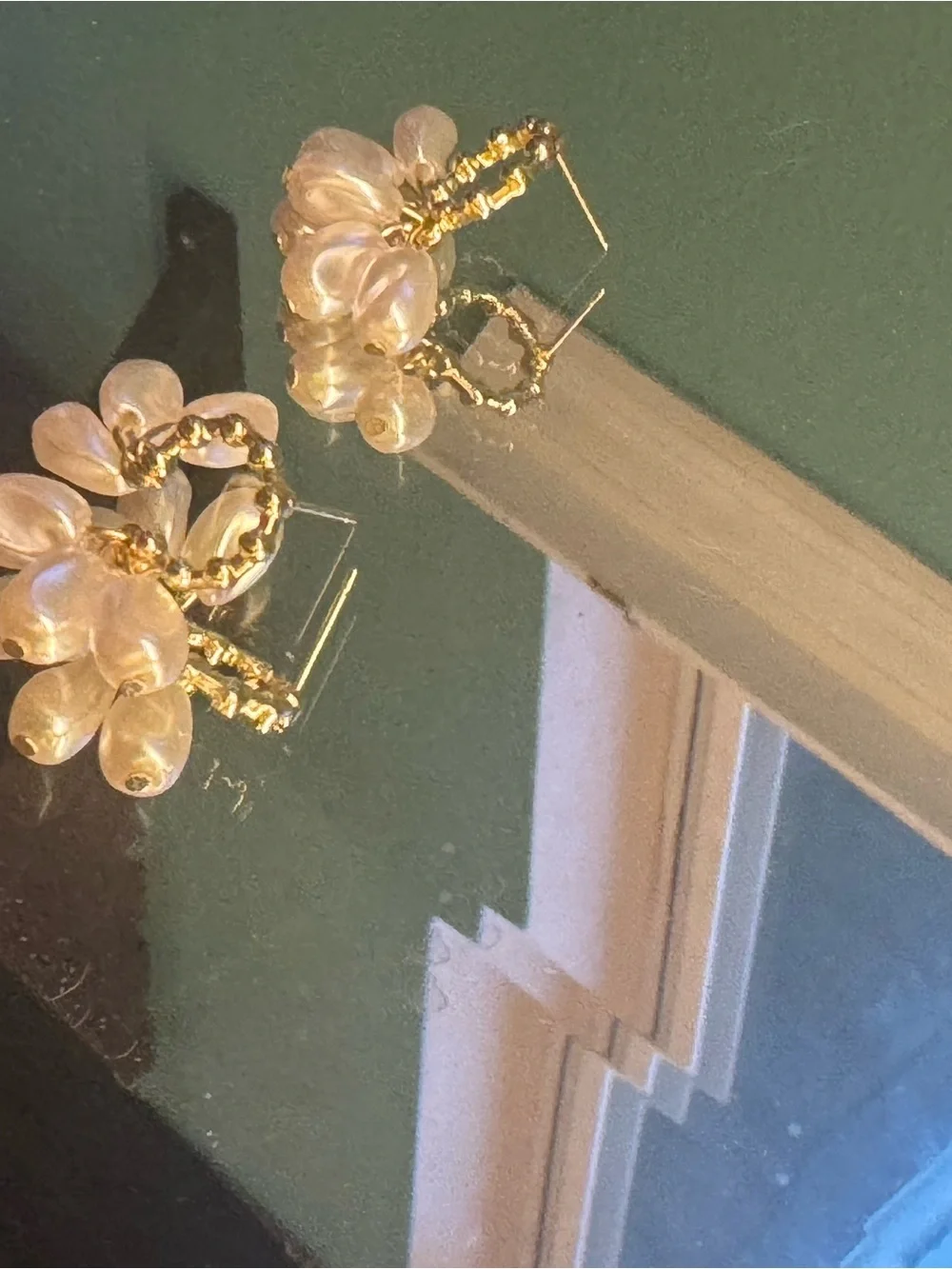 Gold-Tone Floral Cluster Hoop Earrings - Women's Jewelry